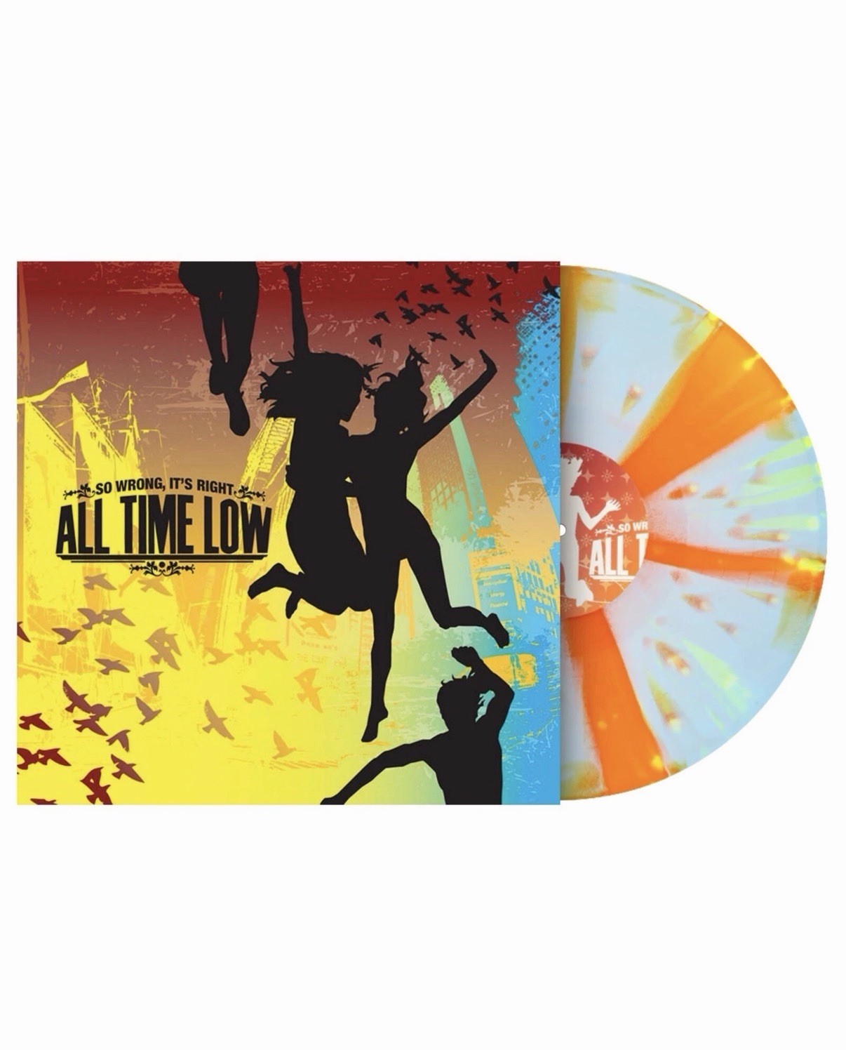 All Time Low So Wrong, It’s Right Newbury Orange Blue Pinwheel w Yellow Splatter