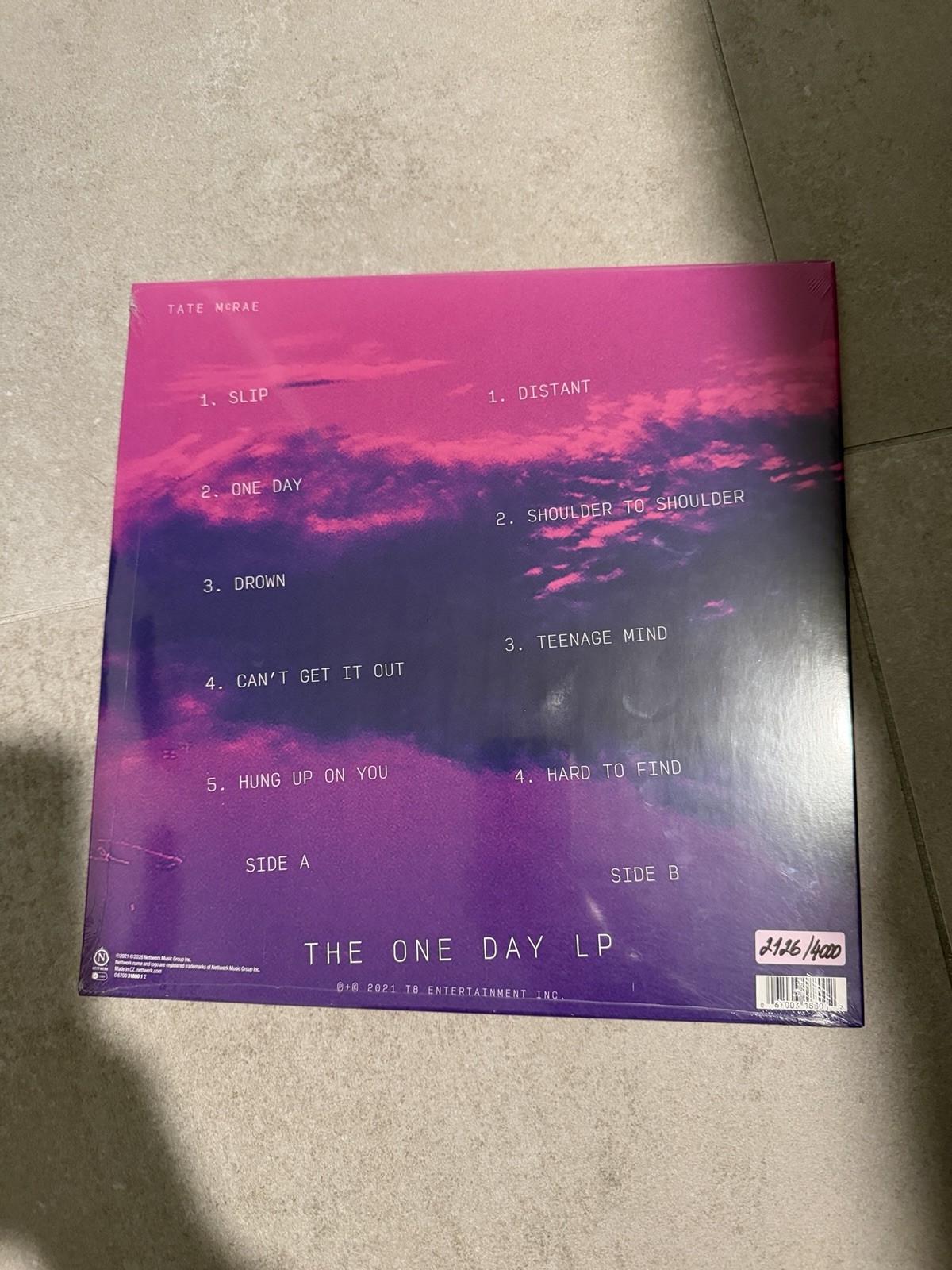 Tate Mcrae The One Day LP VV Vertigo Exclusive + Cloud Vinyl X/4000 Ships Now!!