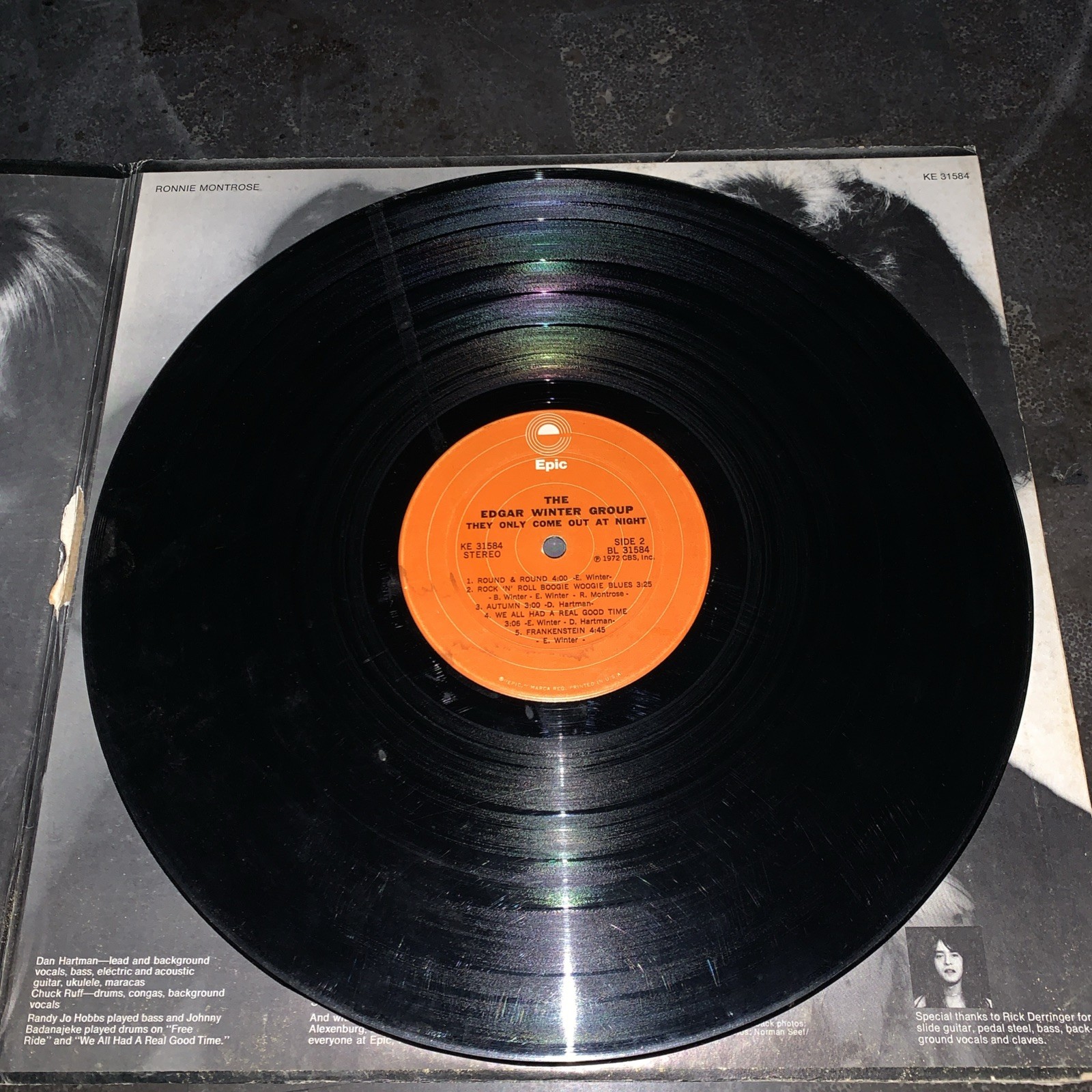 The Edgar Winter Group. They Only Come Out At Night. Vinyl LP. 1972 Gatefold
