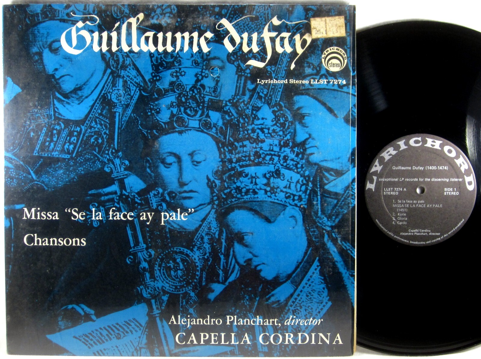 LYRICHORD STEREO Dufay PLANCHART Missa Se La Face Ay Pale/Chansons LLST-7274 EX+