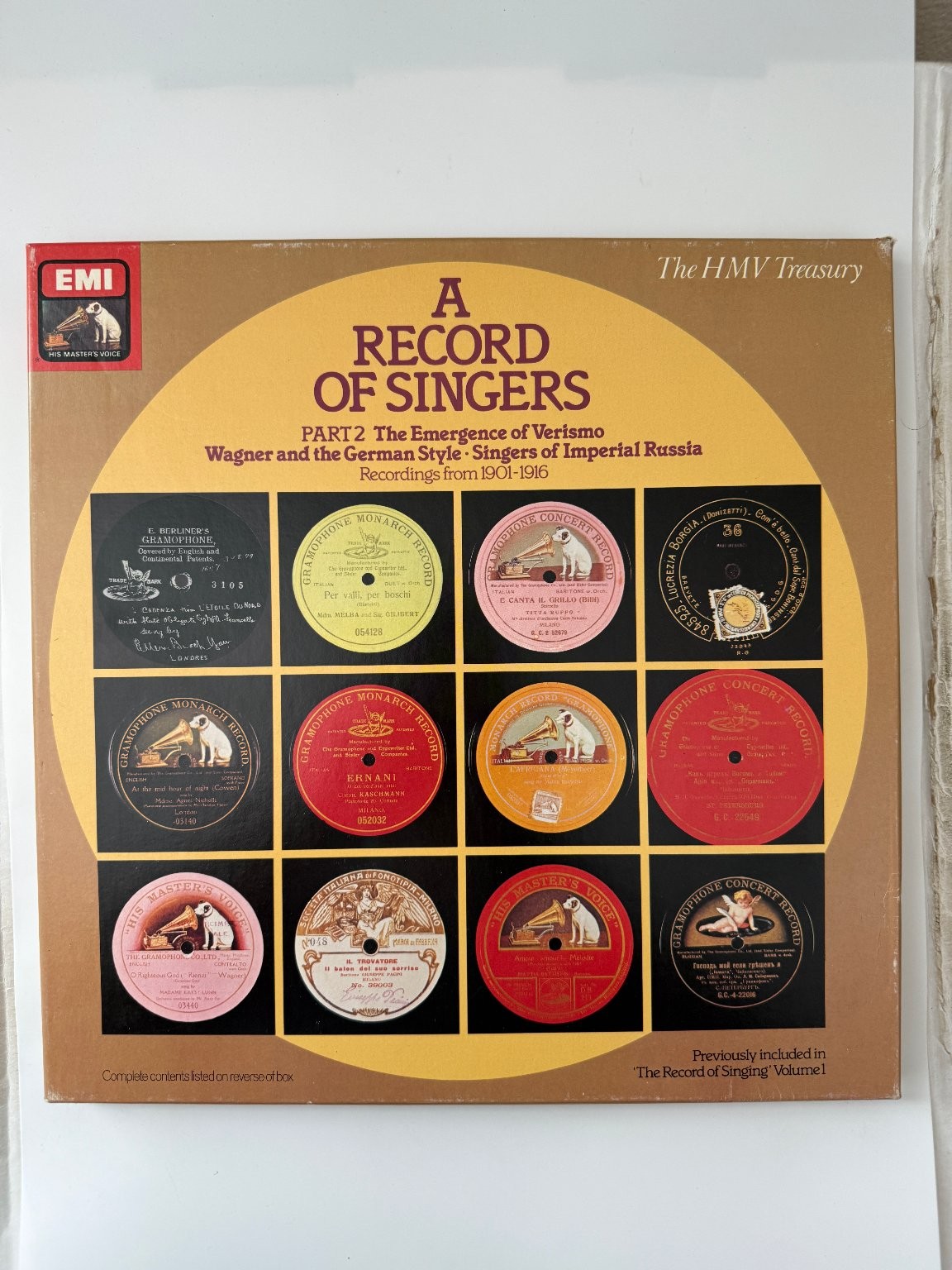 Various – A Record of Singers Part 2 12″ Vinyl Record 1982 EMI Classical 33RPM