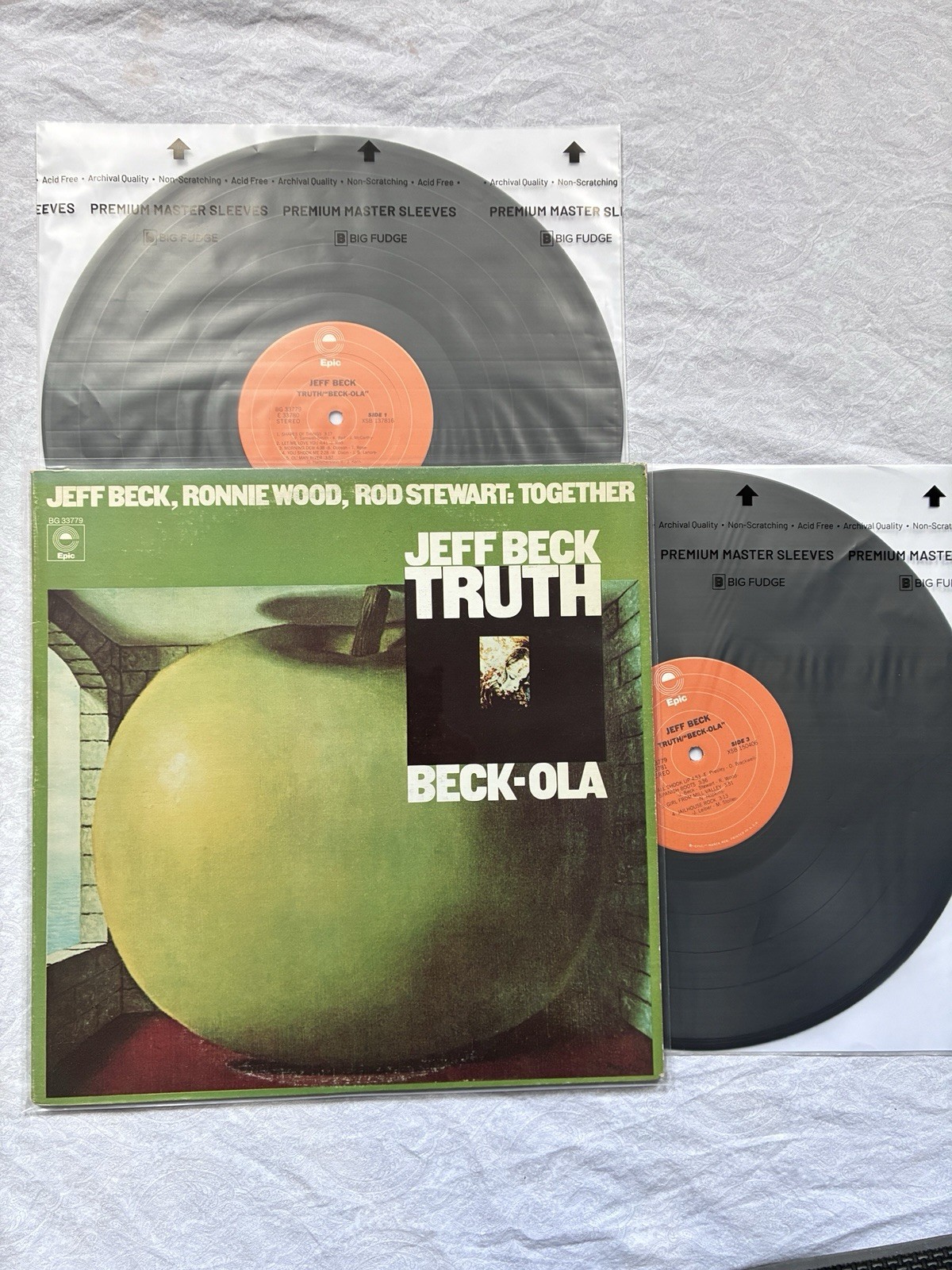 JEFF BECK, ROD STEWART TRUTH/BECK-OLA 1975 EX/EX OG PRESS GATEFOLD BG33779 CLEAN