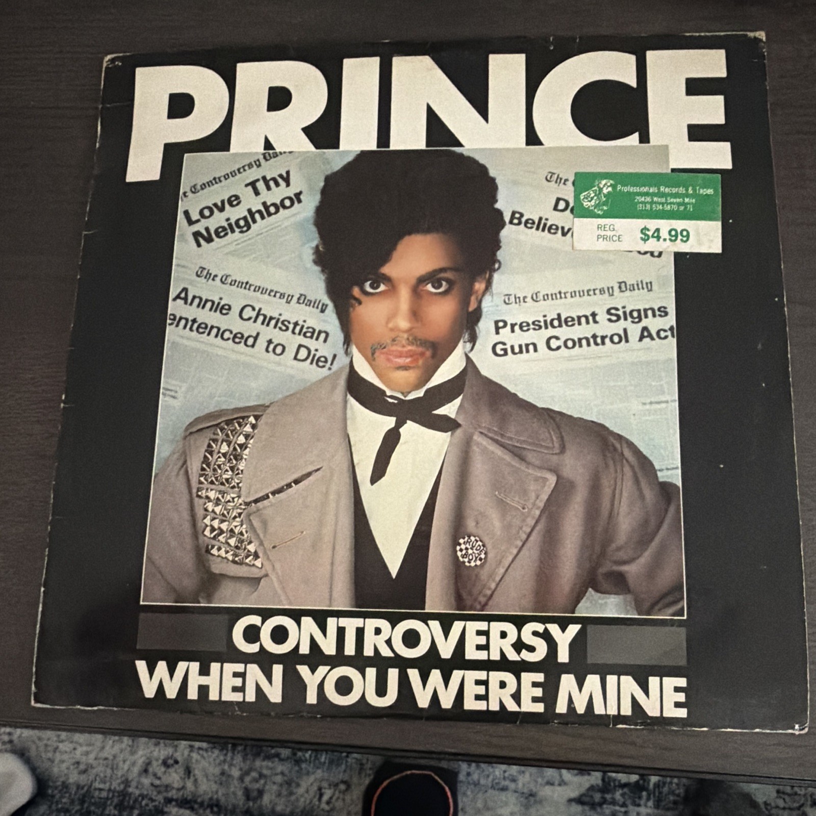 Prince Controversy / When You Were Mine 12″ Black Vinyl Single Warner K17866T