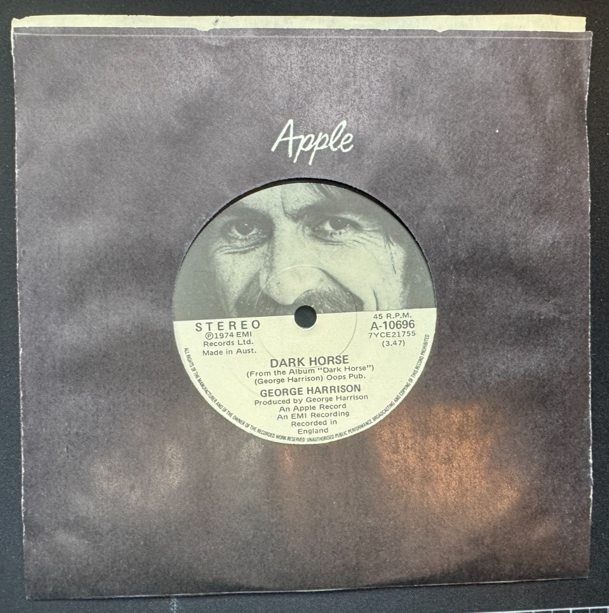 George Harrison Dark Horse / Hari’s On Tour 7 Inch Vinyl Record NEW