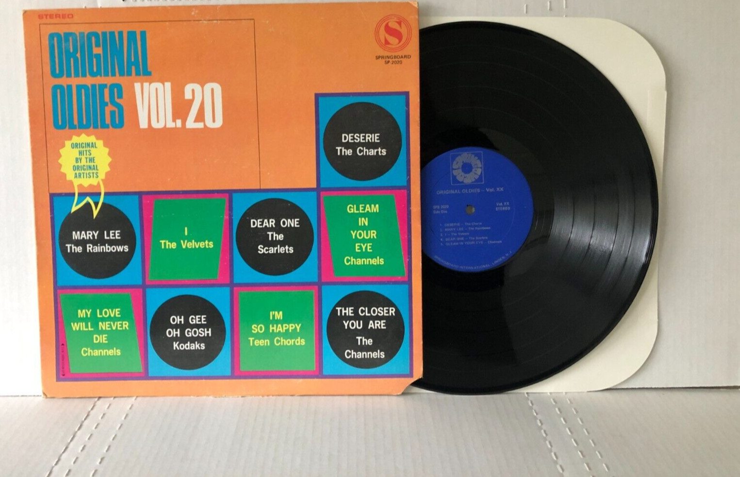 Various Artists Original Oldies Volume 20 1972 Springboard VG+ Slight edge warp