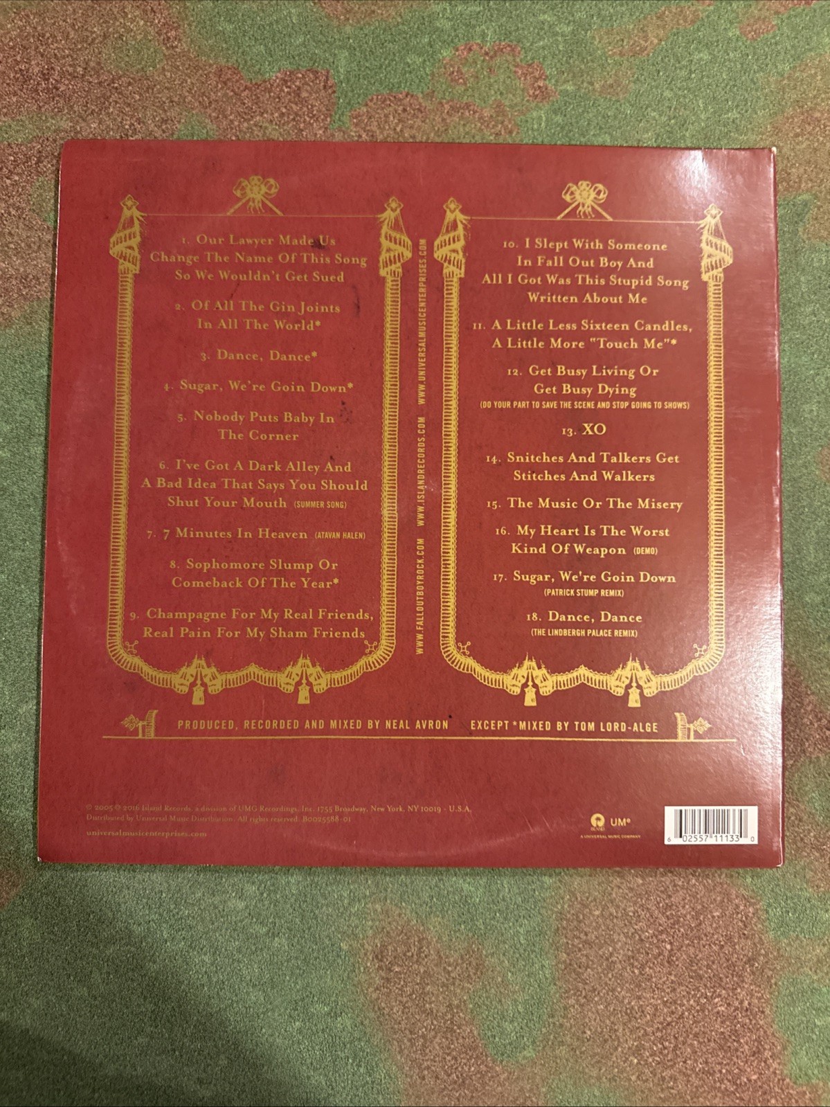 From under the Cork Tree by Fall Out Boy (Record, 2016)