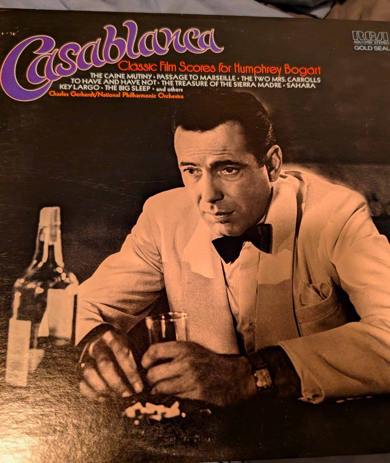 RCA Gold Seal Casablanca Film Scores Humphrey Bogart AGL1-3782 12″ Stereo LP