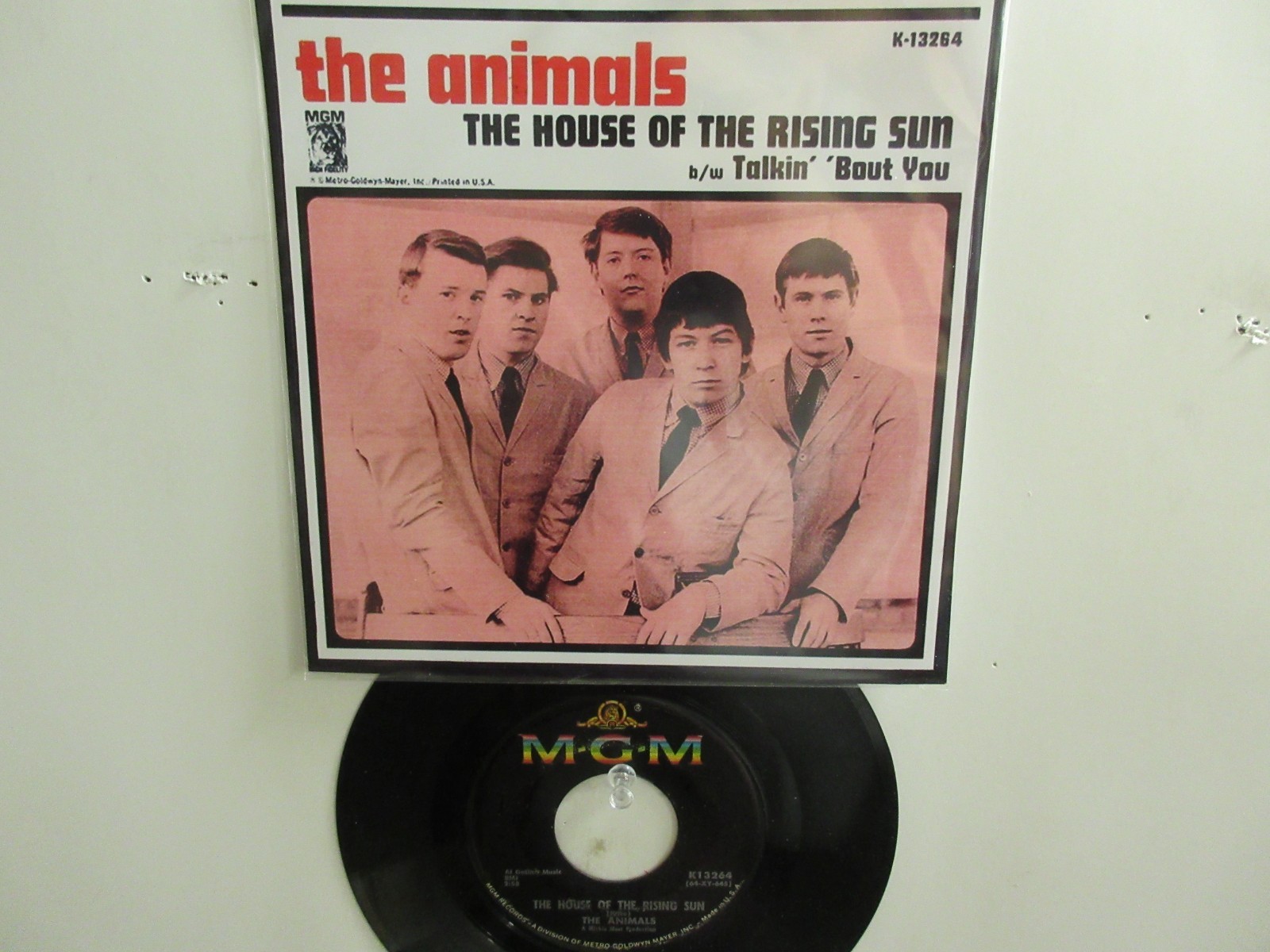💥 💥’ THE ANIMALS ‘ HIT 45 + PICTURE [THE HOUSE OF THE RISING SUN] 1964 !💥 💥