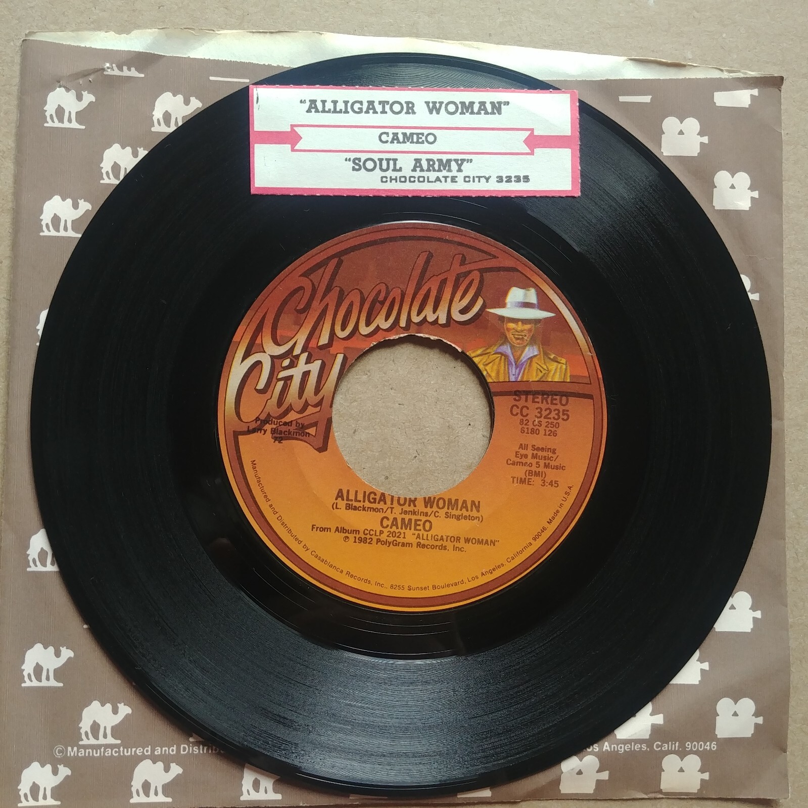 CAMEO Alligator Woman/Soul Army 45 7″ FUNK SOUL Record Vinyl Chocolate City