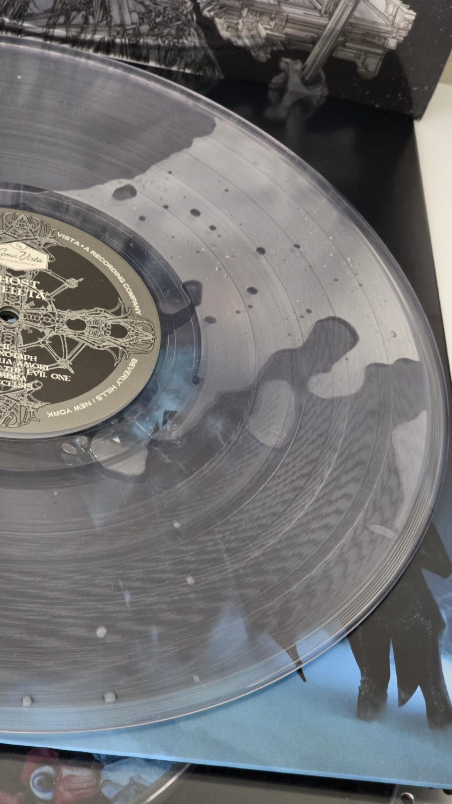 GHOST – SKELETA Oxidized Metallic Silver Liquid Filled Vinyl Bad World