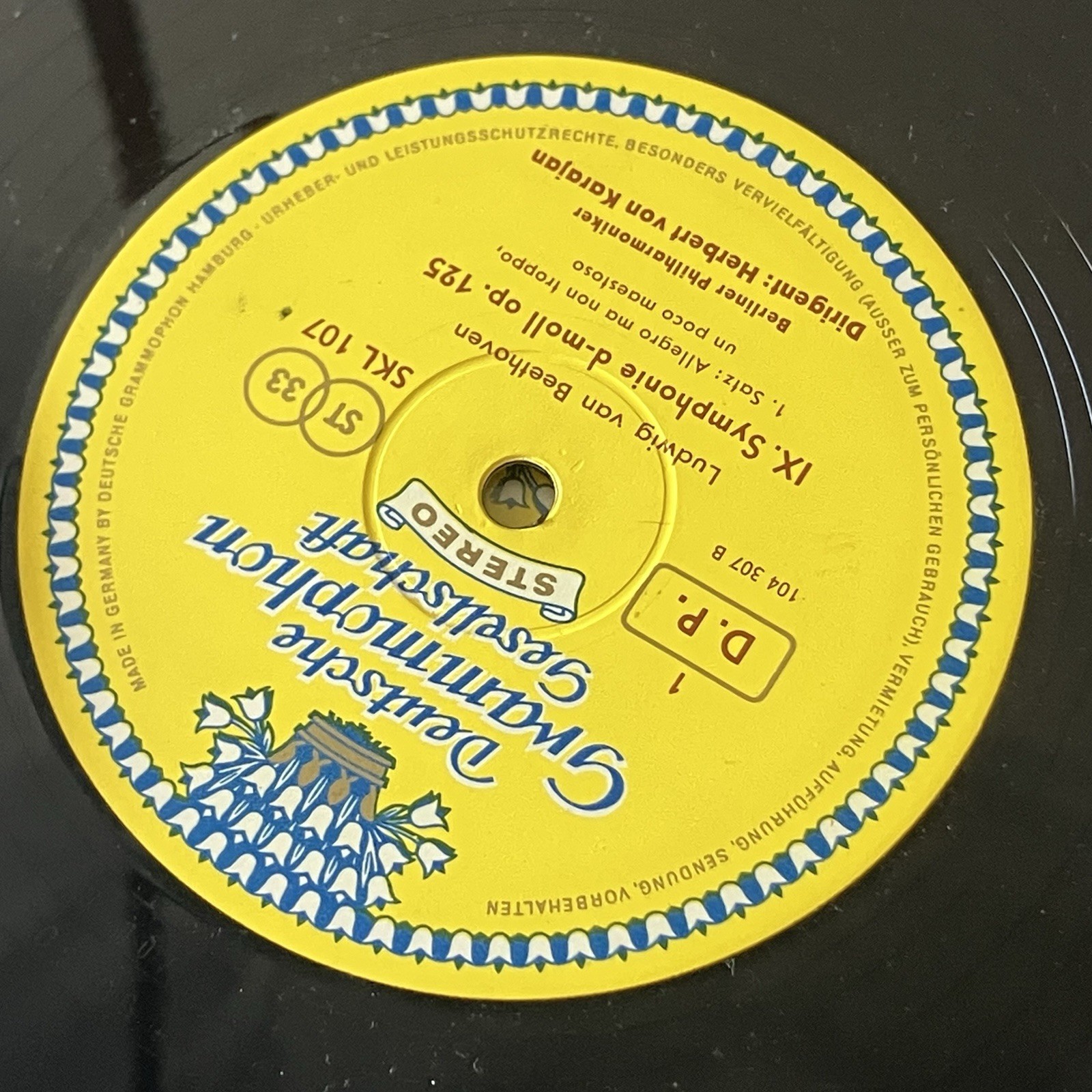 Beethoven Ninth Symphony Box Set Deutsche Grammophon Karajan Big Tulips EX