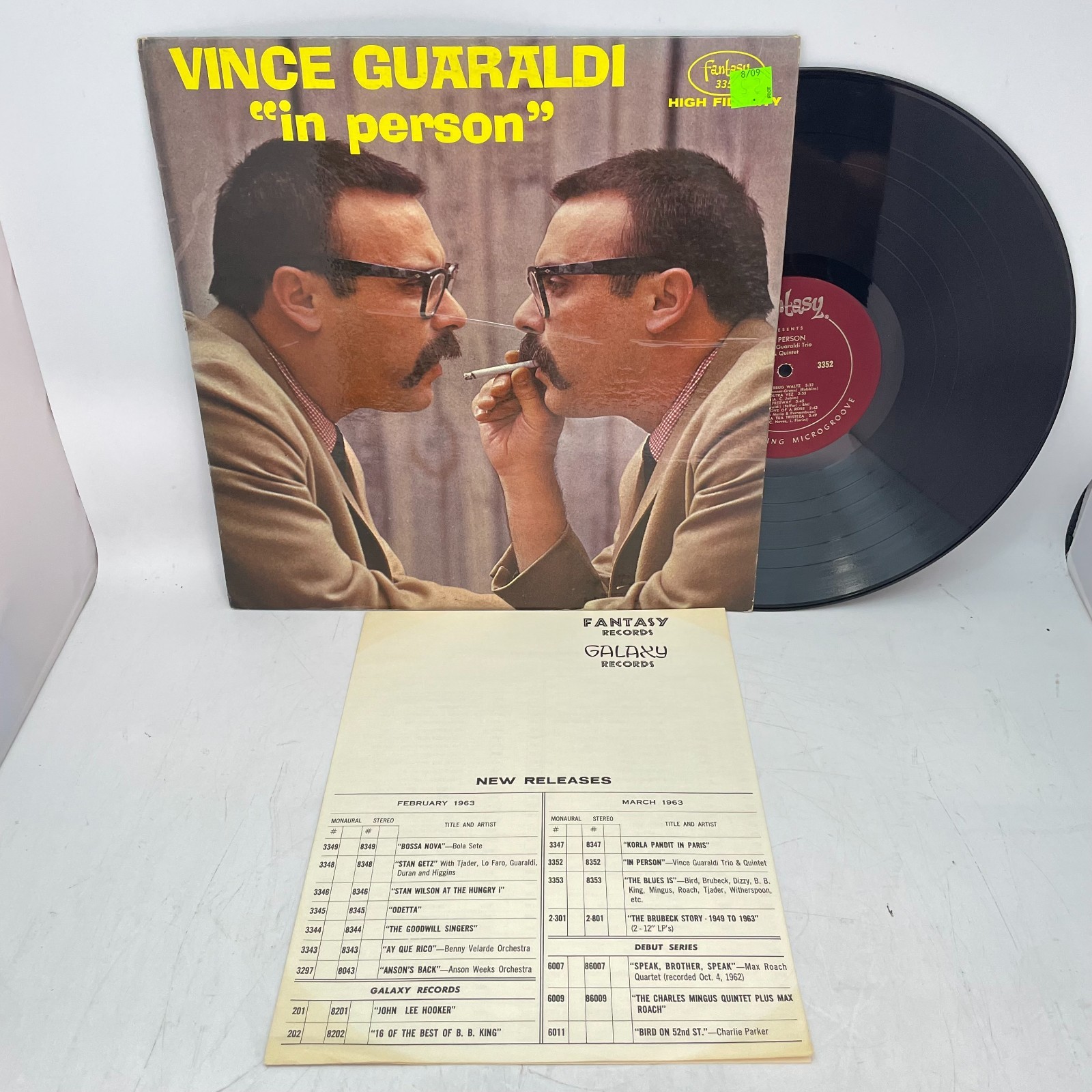 Vince Guaraldi ‎In Person Vinyl LP OG US 1963 Mono VG/VG+ Bossa Nova Jazz