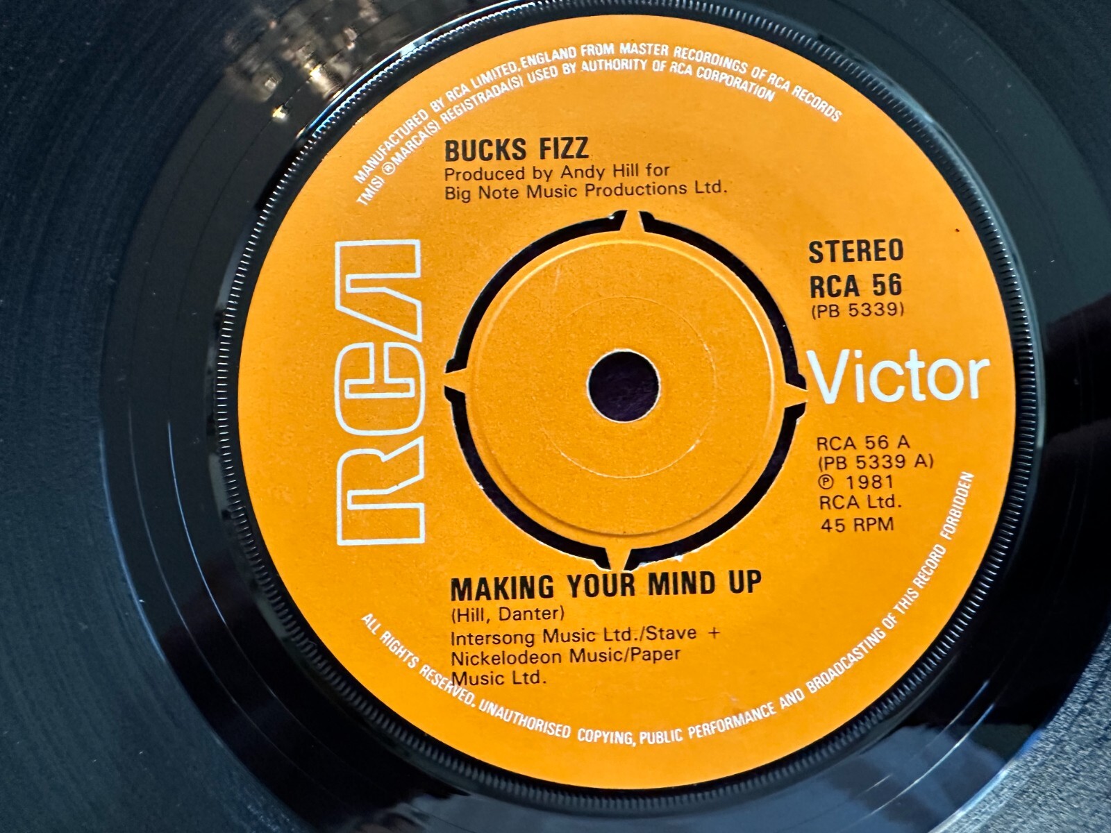 6x UK Lot 45 BUCKS FIZZ Rules Of / Run For / My Camera / The Land of / Piece of