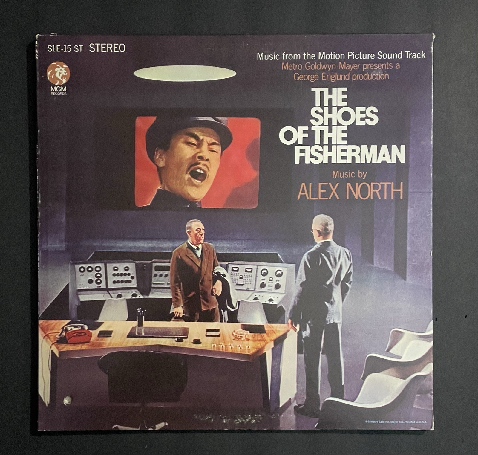 OST Alex North SHOES OF FISHERMAN LP VG+ MGM Stereo Gatefold Ultrasonic