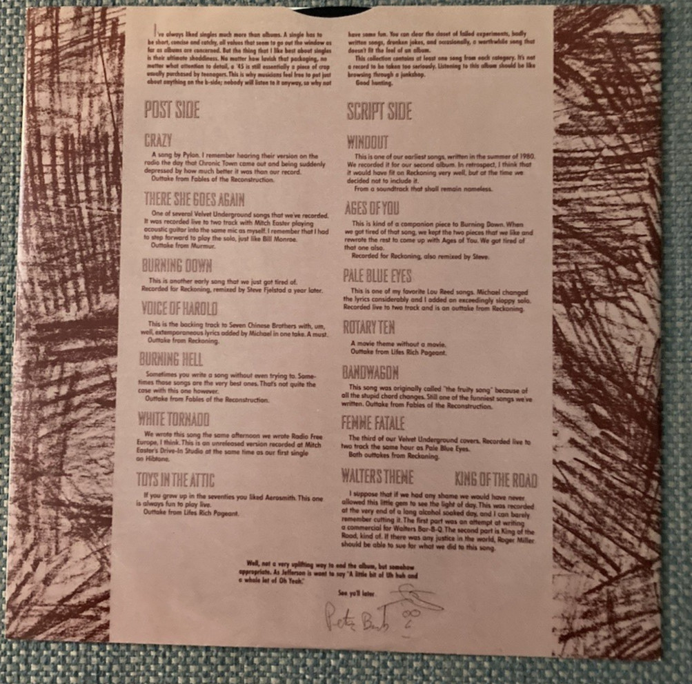 R.E.M. DEAD LETTER OFFICE – VINYL LP NM COND. SP-70054