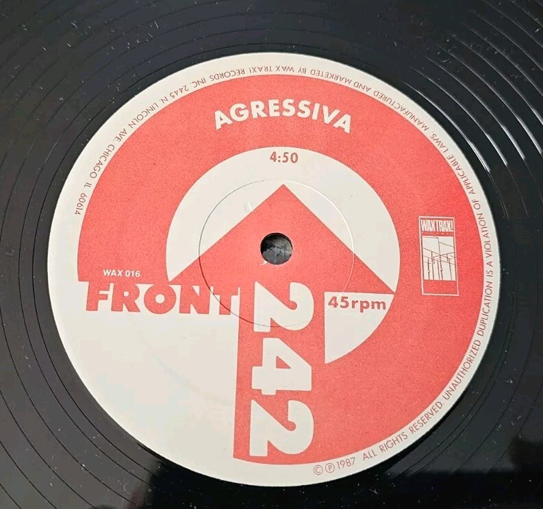 Front 242 Interception 12” Single Vinyl Orig. 1987 USA Wax Trax Industrial VG++