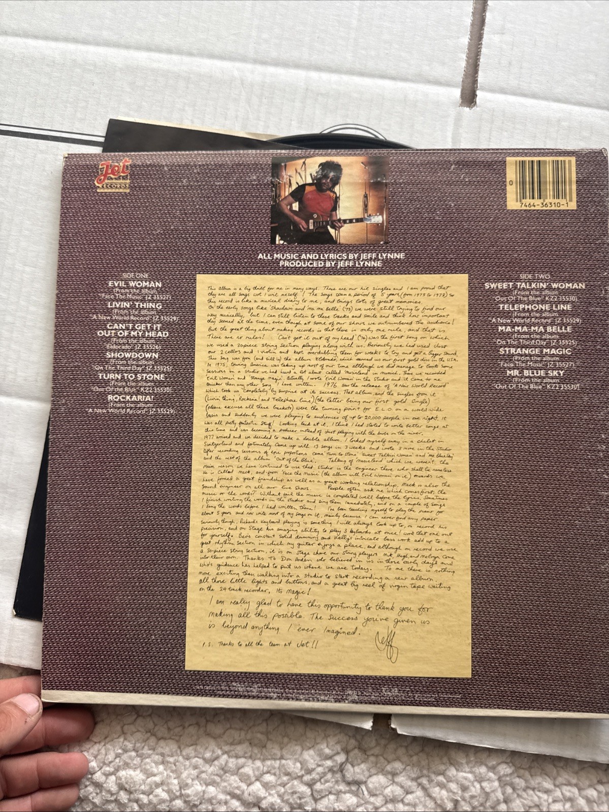 Electric Light Orchestra – ELO’s Greatest Hits LP Jet 1979 Pressing
