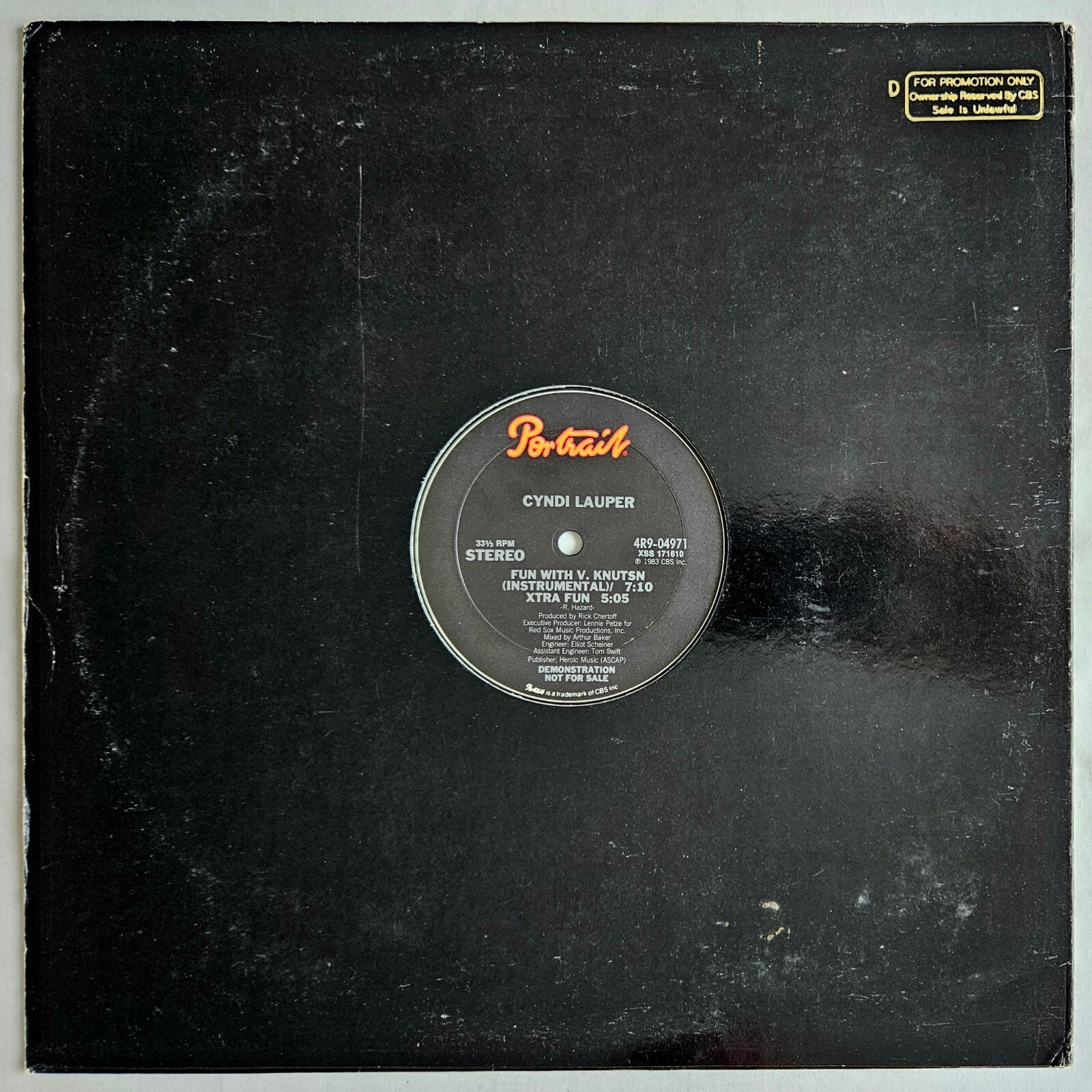 ROCK – CYNDI LAUPER – GIRLS JUST WANT TO HAVE FUN – PORTRAIT RECORDS OG PROMO