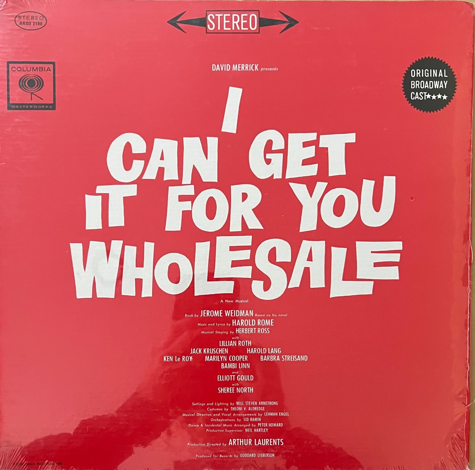 SEALED & MINT “I Can Get It For You Wholesale” LP Streisand 1962 Stereo Reissue