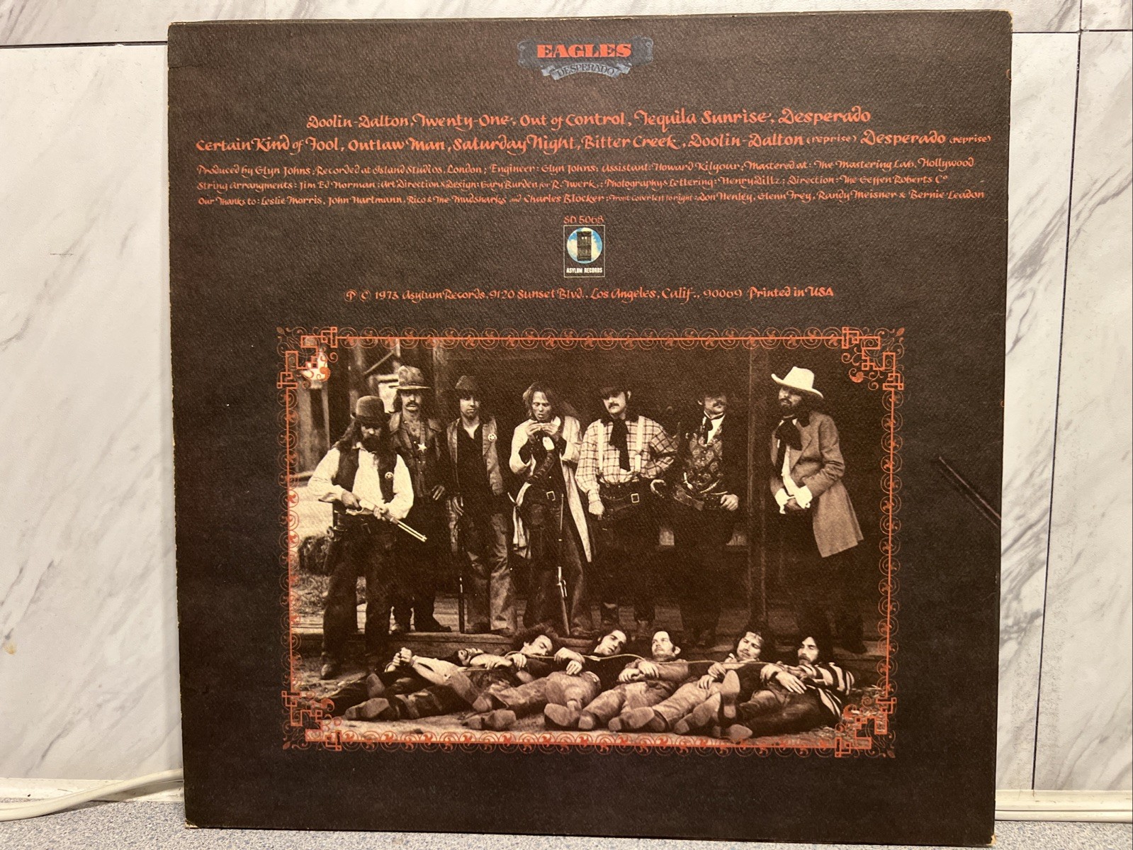 The EAGLES Desperado 1973 Original Textured Cover Asylum Records LP SD 5068 / GC