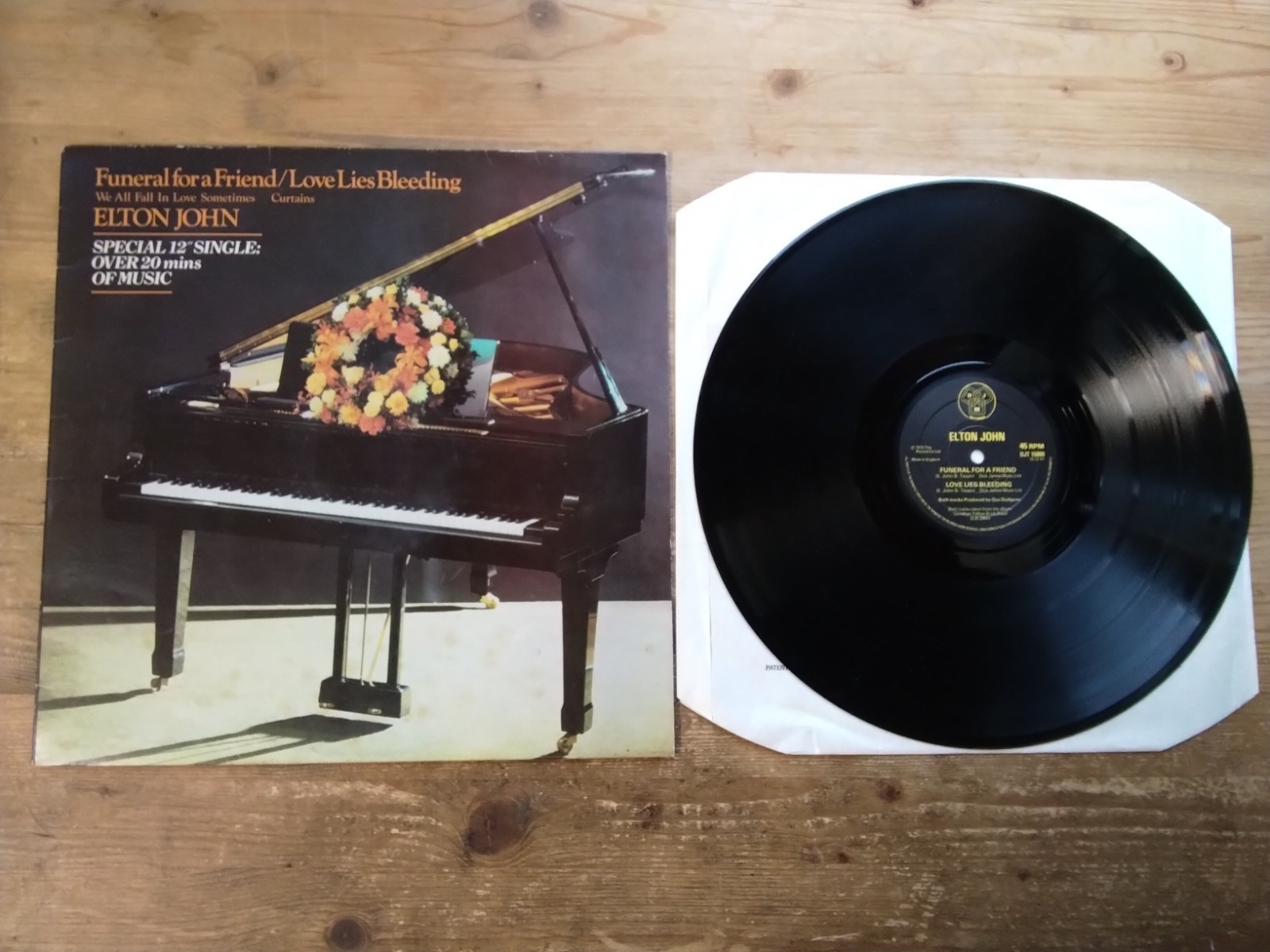 Elton John Funeral For A Friend EX 12″ Maxi Single Vinyl Record DJT15000 (AJ)