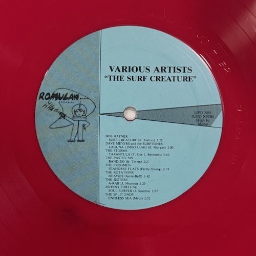 Various Artists The Surf Creature LP Romulan Records UFO X05 Red Vinyl
