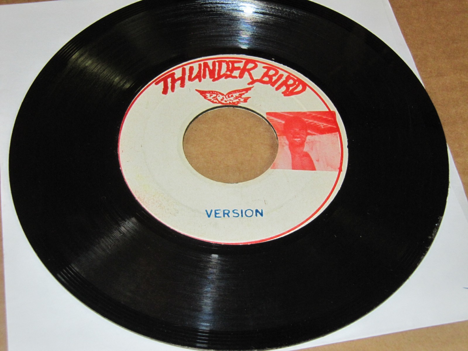 Delroy Thomas – Mad Over Me / Version 7″ Thunder Bird Roots Reggae vinyl 45
