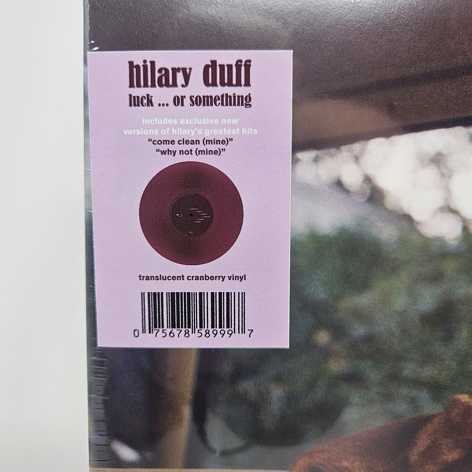 NEW! Hilary Duff – Luck … Or Something Translucent Cranberry Red Vinyl Record