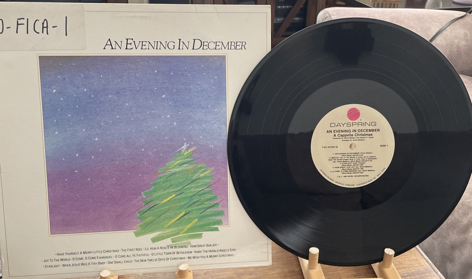 An Evening In December FIRST CALL Cynthia Clawson 1985 LP Christmas EX vinyl