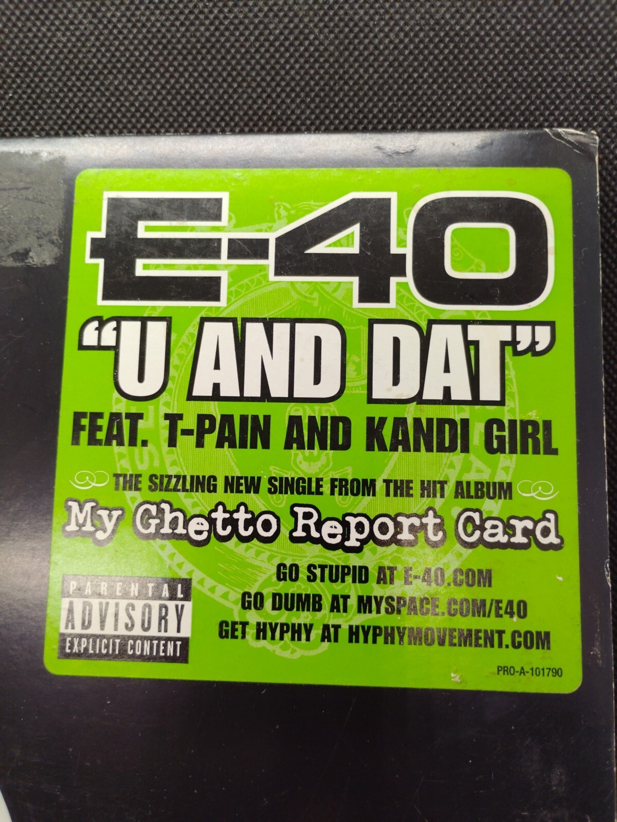 E-40 U & Dat ft T-Pain VG+ Promo Vinyl 12 Inch