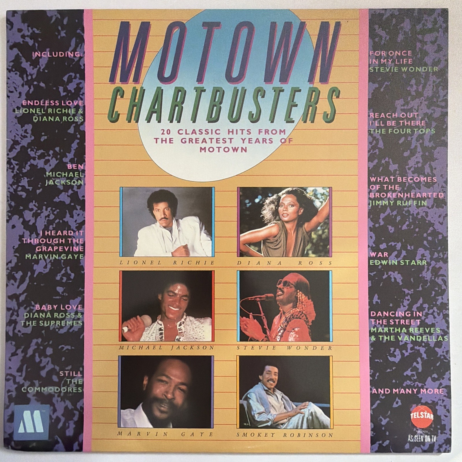 Various Motown Chartbusters UK Lp Telstar Diana Ross Michael Jackson EX / EX