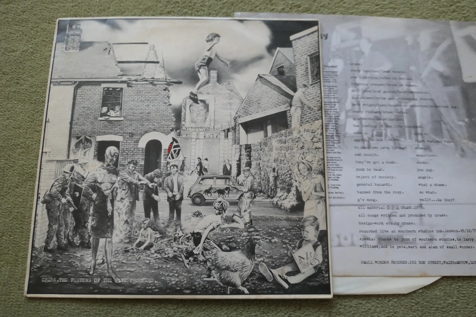 CRASS – THE FEEDING OF THE 5000 LP – EXC+ ORIG 1979 PUNK ANARCHO
