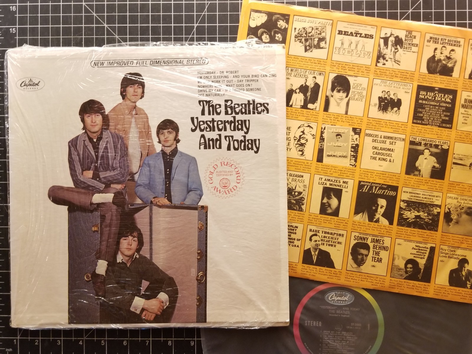 THE BEATLES Yesterday And Today LP 1966 VG IN SHRINK w/ INNER Trunk Cover VINYL
