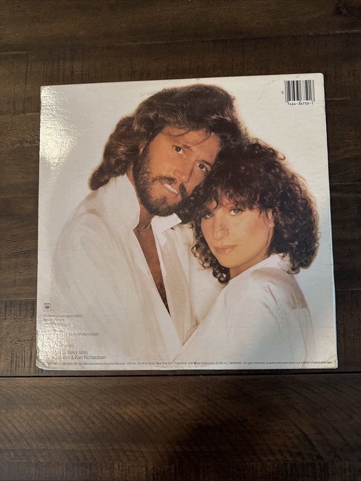 Barbra Streisand Guilty Vinyl LP 1980 Columbia FC 36750 Barry Gibb Gatefold Good
