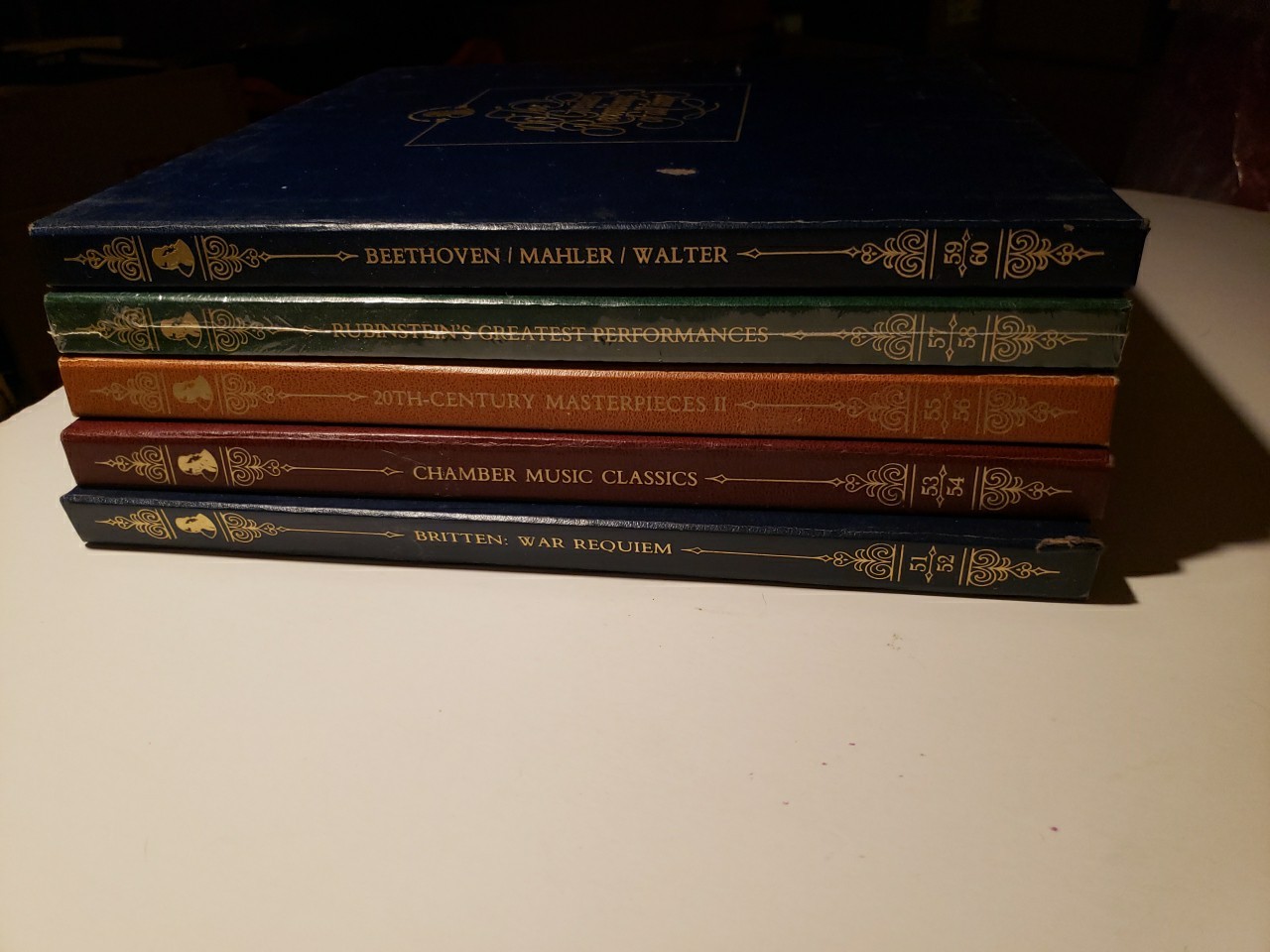 Lot Of 5 -2 LP Box Sets 100 Greatest Recordings Of All Time #’s 51-60 Red Vinyl