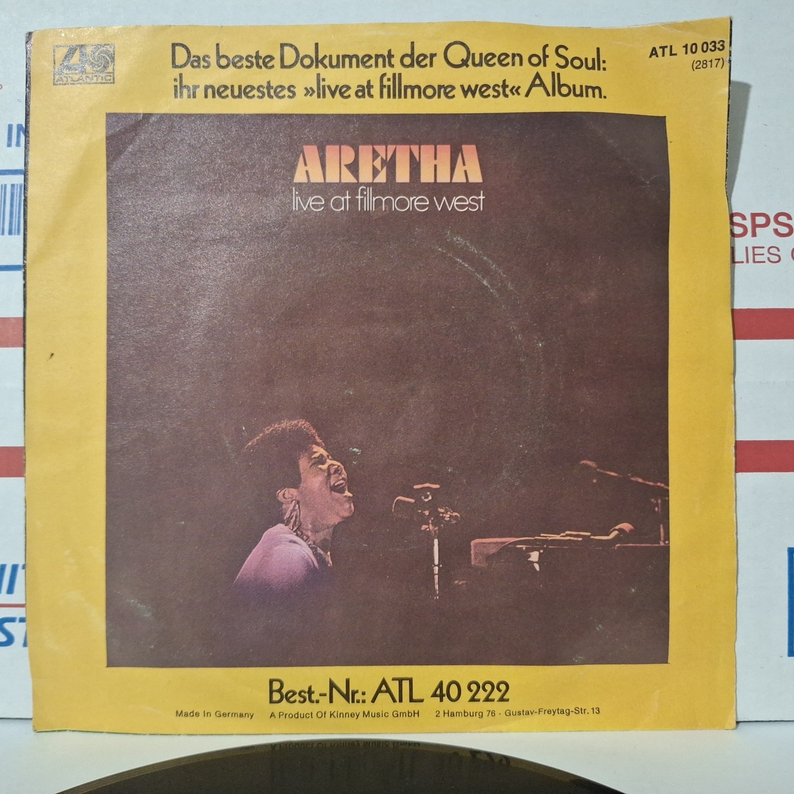 Aretha Franklin Spanish Harlem Lean On Me Vinyl 70s Soul Atlantic ATL 10 033 Sle