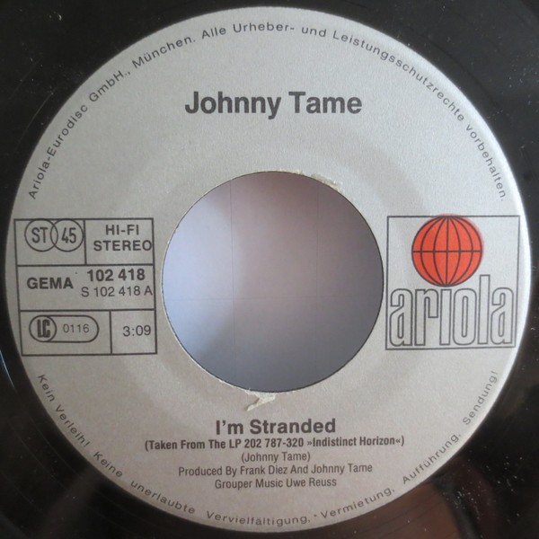 Johnny Tame – I’m Stranded (7″, Single) (Very Good Plus (VG+))