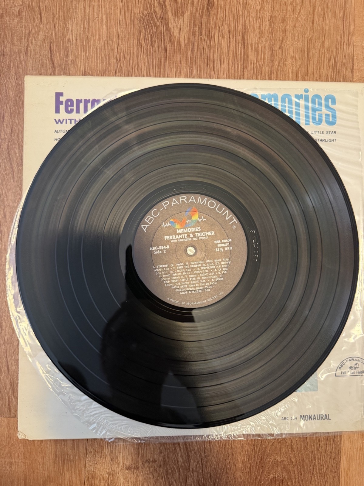Memories Ferrante and Teicher Orchestra ABC Paramount LP Monaural Mono ABC 554