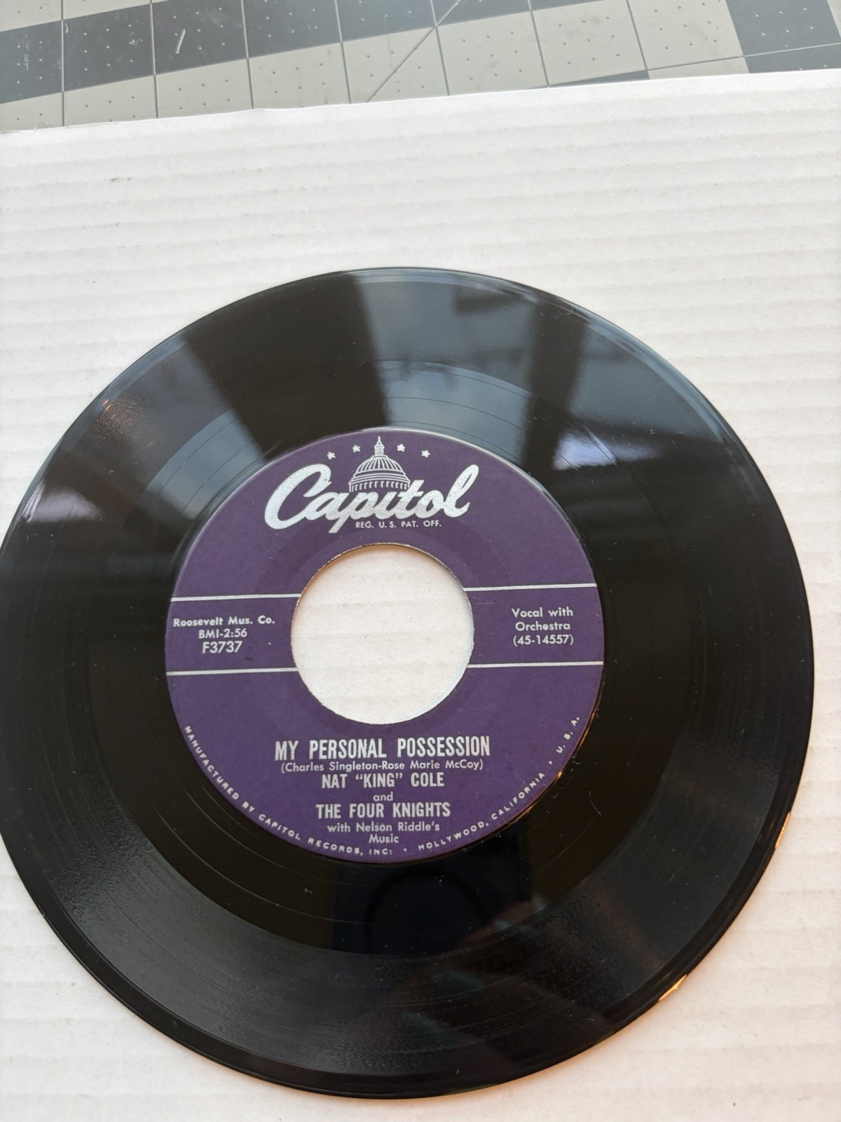 Nat King Cole Send for Me / My Personal Possession Capitol 45 F3737