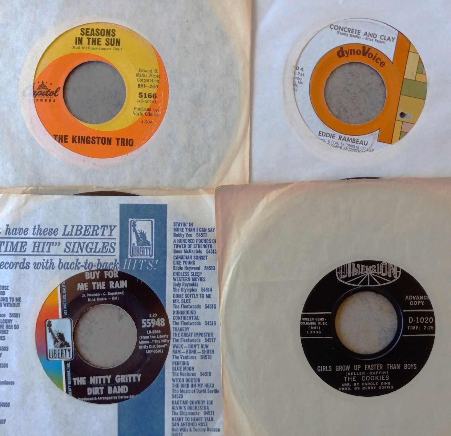 LOT OF 52 VINTAGE 45 RPM RECORDS – LOT #72 -LOOK CLOSELY FOR RARE GEMS