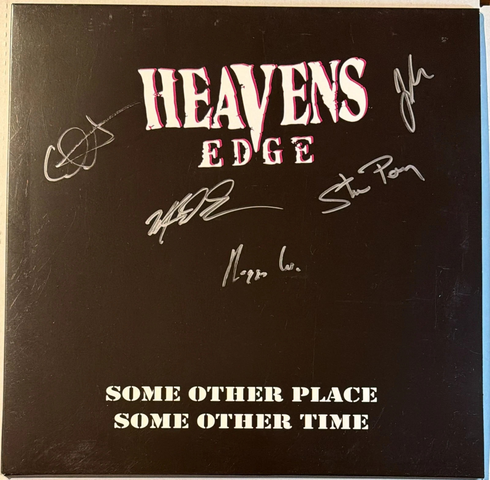 Heavens Edge Some Other Place Some Other Time White Vinyl LP SIGNED