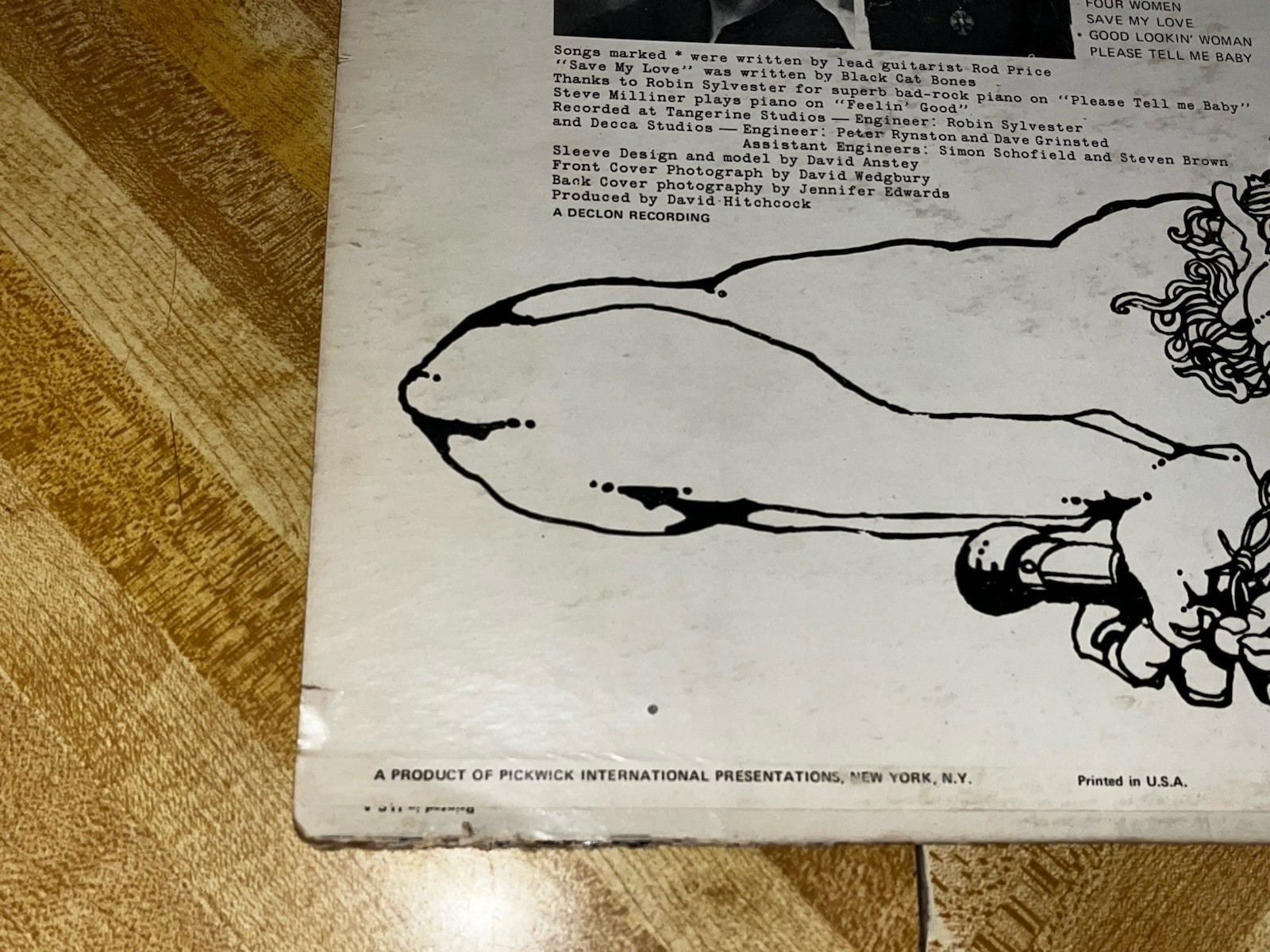 Black Cat Bones – Barbed Wire Sandwich LP Vinyl Record PIP 6809 1970 Blues Rock