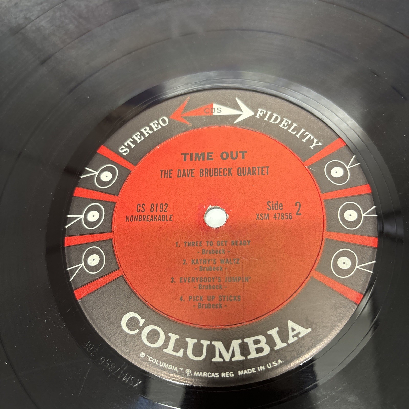The Dave Brubeck Quartet Time Out Vinyl LP 1961 Columbia CS 8192