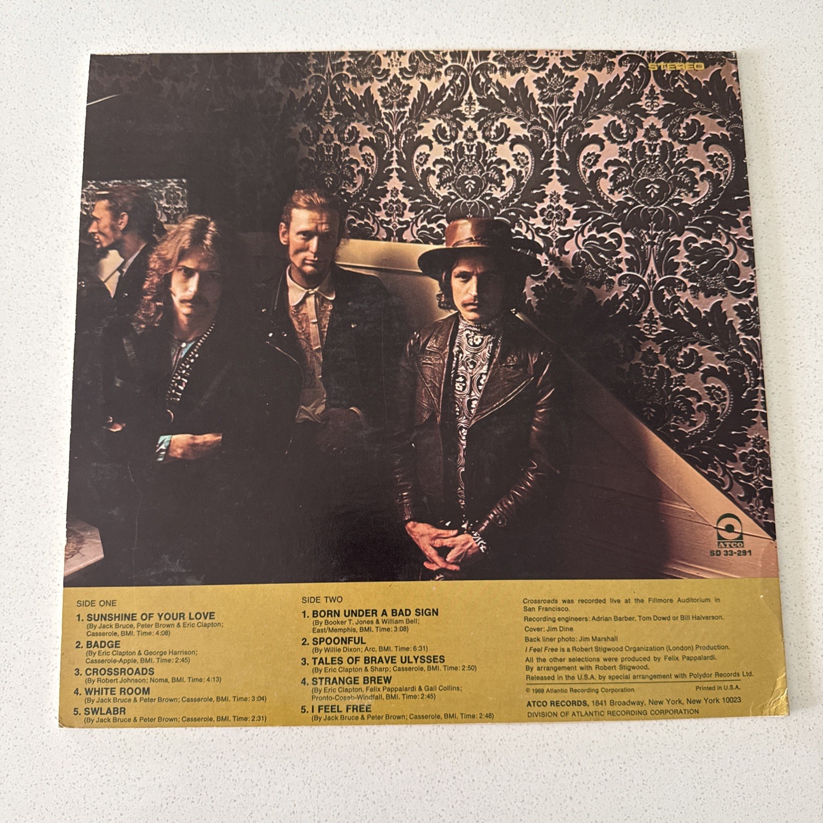 Cream ‎- Best Of Cream Vinyl LP 1969 ATCO ‎SD 33-291 Records Near Mint