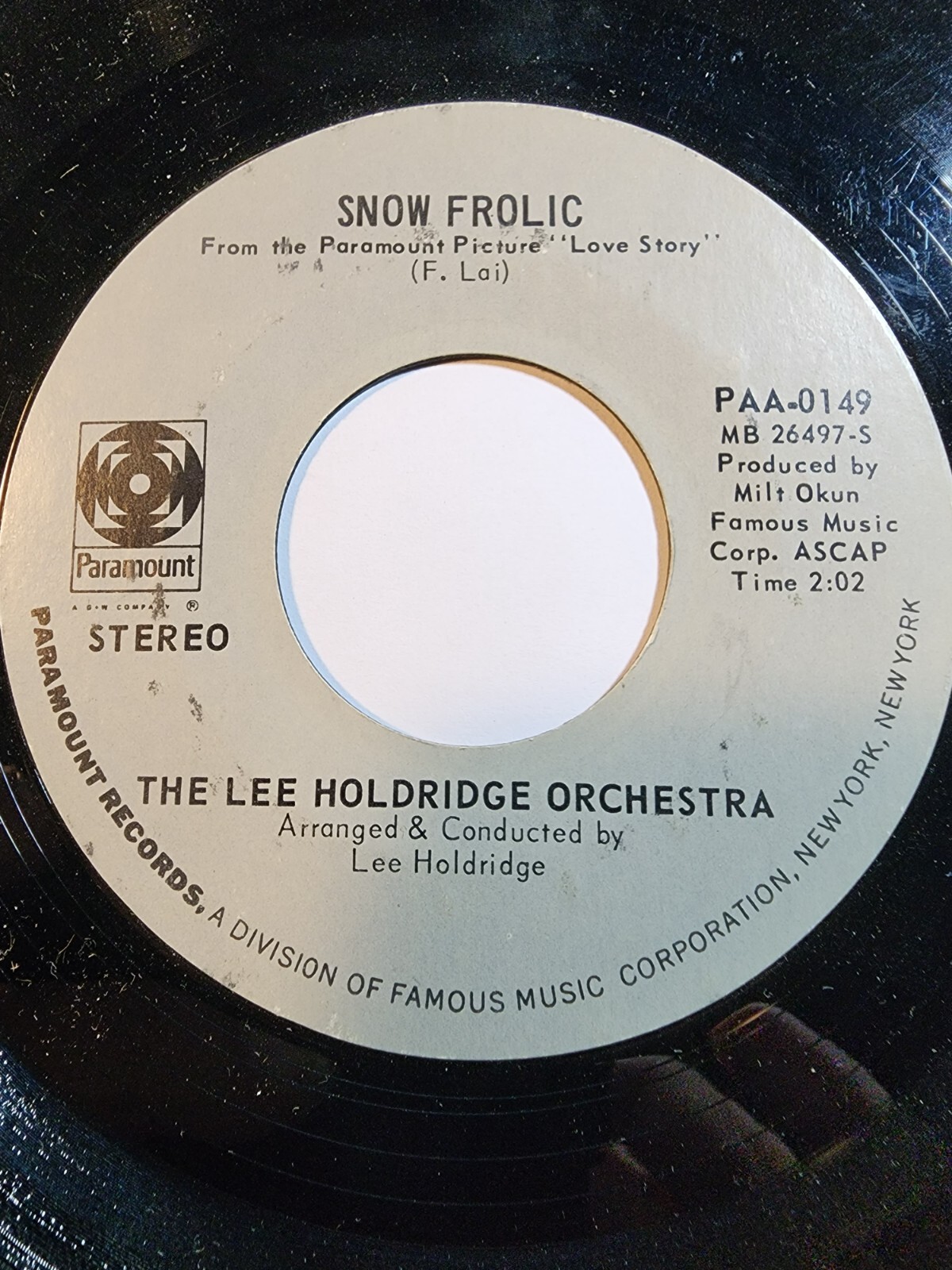 *LEE HOLDRIDGE ORCH.-SNOW FROLIC/VICTORY IS PEACE -PARAMOUNT VG+ F205