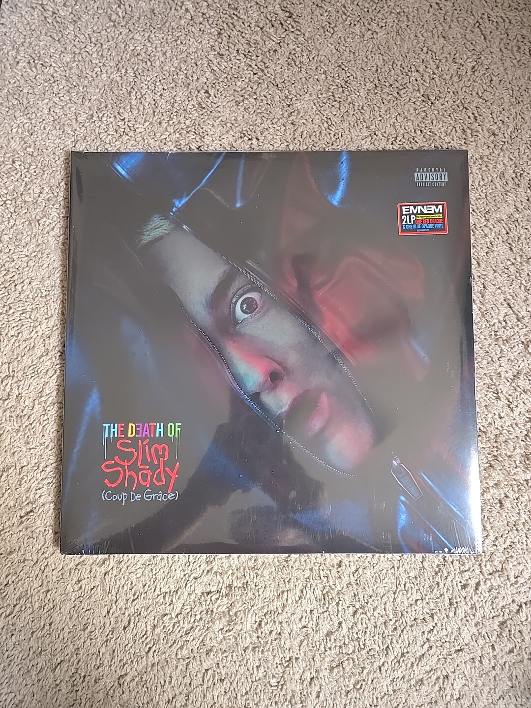 EMINEM : The Death of Slim Shady (Coup de Grace) 2LP Red & Blue Vinyl Sealed