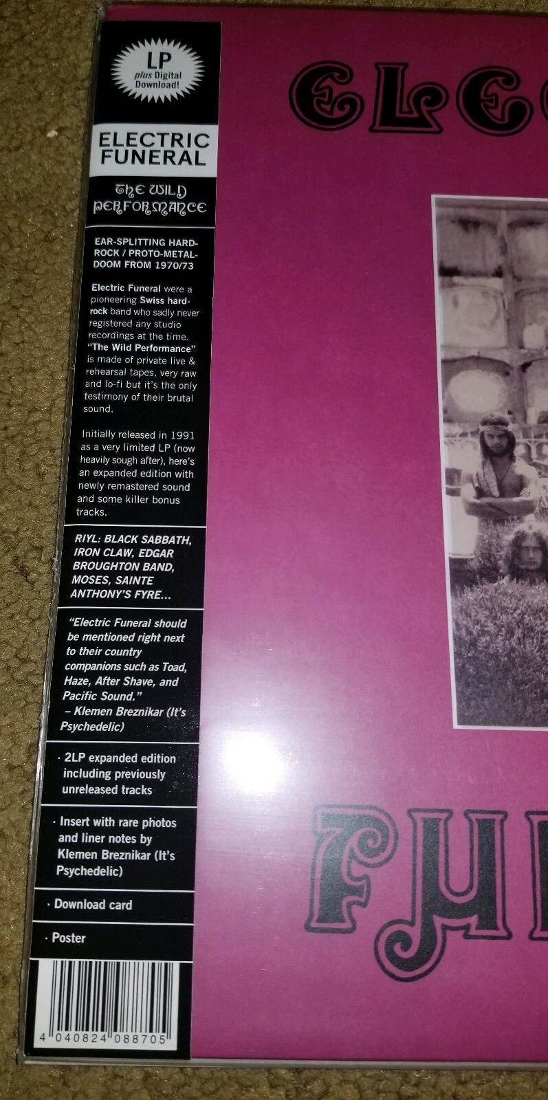 ELECTRIC FUNERAL – WILD PERFORMANCE Stoner Doom vinyl double lp poster expanded