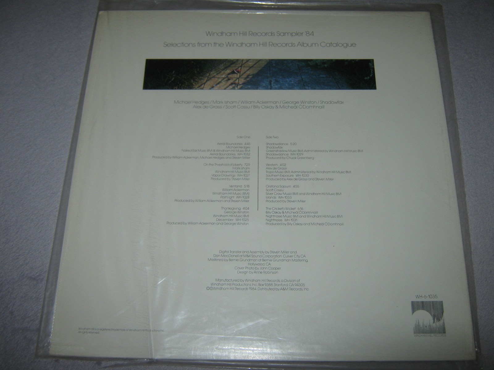 WINDHAM HILL RECORD SAMPLER 84 Mark Isham Shadowfax ORIGINAL BAG SEALED LP 1984