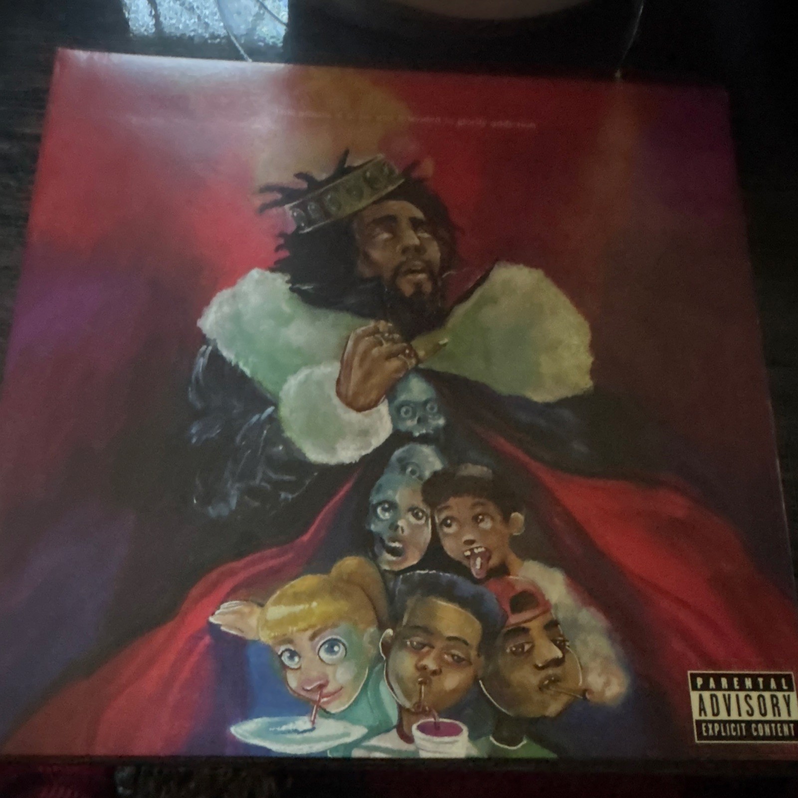 J. Cole KOD 2018 Dreamville Black Vinyl LP Parental Advisory Explicit Content