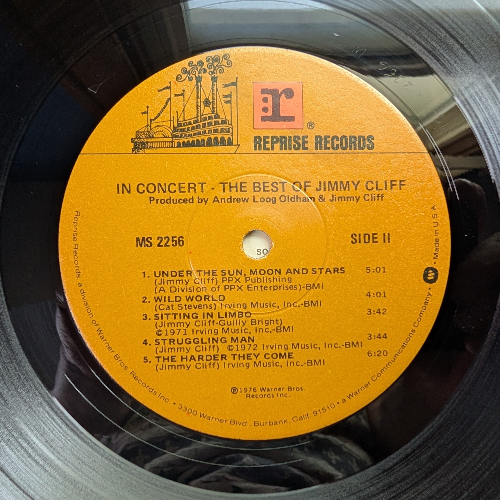 Jimmy Cliff In Concert – The Best Of 1976 Vinyl LP, Reprise, Winchester, NM/VG